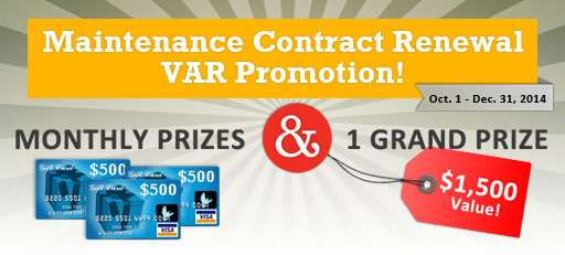 Q4 VAR Promotion. Click here to learn more.