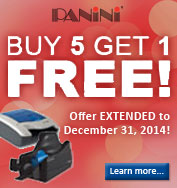 Panini's Buy 5 Get 1 Free Promotion! Click to learn more!